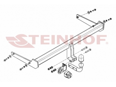 Фаркоп Steinhof шар A для Volkswagen Passat/Passat Alltrack B7 2011-2015
