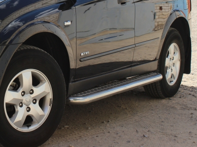 Пороги с листом d-60 Технотек для Chevrolet Captiva 2006 – н.в.