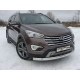Защита переднего бампера овальная 75-42 мм ТСС для Hyundai Santa Fe Grand 2014-2016