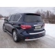 Защита заднего бампера овальная 75х42 мм ТСС для Infiniti QX80 2014-2018