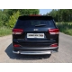 Защита заднего бампера короткая 60 мм ТСС для Kia Sorento Prime 2015-2017
