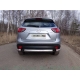 Защита заднего бампера уголки 75х42 мм ТСС для Mazda CX-5 2015-2021