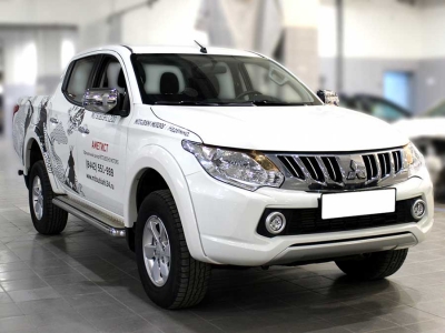 Пороги лист d-60 Технотек для Mitsubishi L-200 2007-2013