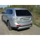 Защита заднего бампера центральная 60 мм ТСС для Mitsubishi Outlander 2014-2015