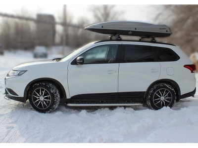 Пороги лист d-53 Технотек для Mitsubishi Outlander 2018-2021