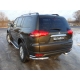 Защита задняя двойные уголки 76-42 мм ТСС для Mitsubishi Pajero Sport 2013-2016