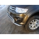 Защита передняя двойная 76/75 мм ТСС для Mitsubishi Pajero Sport 2013-2016