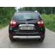 Защита заднего бампера овальная овальная 75х42 мм ТСС для Nissan Terrano 2014-2021