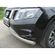 Защита передняя овальная 75х42 мм ТСС для Nissan Terrano 2014-2021