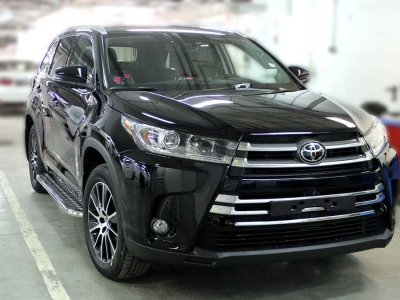 Пороги с листом d-53 для Toyota Highlander 2017-2019