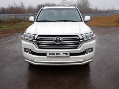 Накладка решётки радиатора 12 мм ТСС для Toyota Land Cruiser 200 2015-2021
