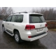 Защита заднего бампера овальная 75х42 мм ТСС для Toyota Land Cruiser 200 2015-2021