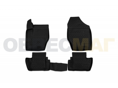Коврики 3D в салон полиуретан 4 штук Element для Peugeot 408 2012-2021