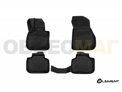 Коврики 3D в салон полиуретан 4 штуки Element для BMW X1 F48 2015-2021