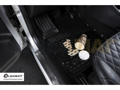 Коврики 3D в салон полиуретан 2 штуки Element для Ford Transit 2014-2021