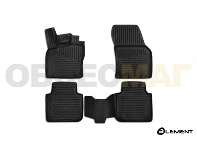 Коврики 3D в салон полиуретан 4 штуки Element для Skoda Kodiaq 2017-2021