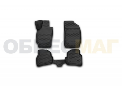 Коврики 3D в салон полиуретан 4 штуки на седан Element для Volkswagen Polo 2010-2020
