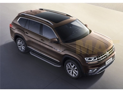 Пороги алюминиевые Rival Premium для Volkswagen Teramont 2018-2025