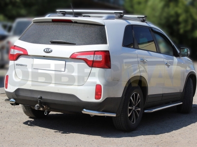 Защита задняя уголки 60 мм для Kia Sorento 2012-2020