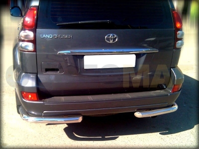 Защита задняя уголки 60 мм для Toyota Land Cruiser Prado 120 2002-2009