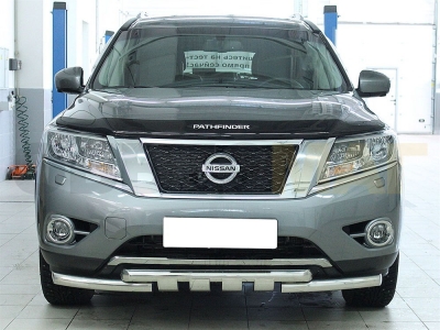 Защита переднего бампера Shark 60 мм для Nissan Pathfinder 2014-2021