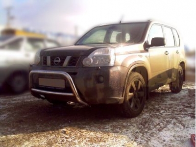 Кенгурятник передний с перемычкой 60 мм для Nissan X-Trail T31 2007-2011