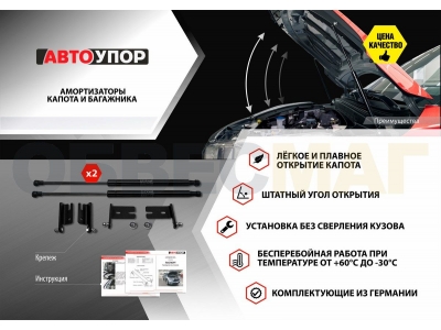 Амортизаторы багажника Автоупор, 2 шт. на седан для Lada Granta 2011-2018