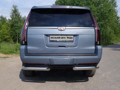 Защита задняя уголки 76 мм ТСС для Cadillac Escalade 2015-2021