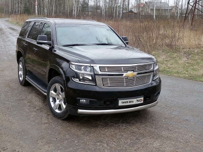 Накладка решётки радиатора верхняя 12 мм ТСС для Chevrolet Tahoe 2016-2021