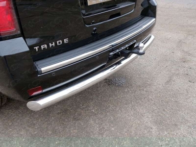 Защита заднего бампера 76 мм ТСС для Chevrolet Tahoe 2016-2021
