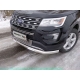 Накладка решётки радиатора верхняя 16 мм ТСС для Ford Explorer 2015-2017