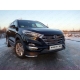 Защита переднего бампера уголки 42 мм ТСС для Hyundai Tucson 2015-2018