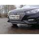 Защита переднего бампера 25 мм ТСС для Hyundai Accent 2018-2021