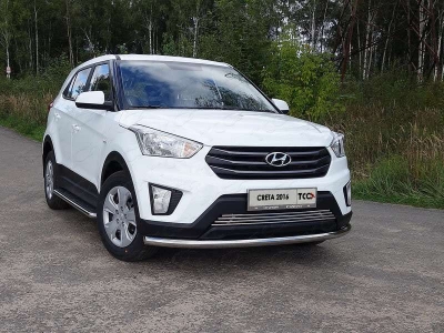 Решетка радиатора 12 мм ТСС для Hyundai Creta 2016-2021