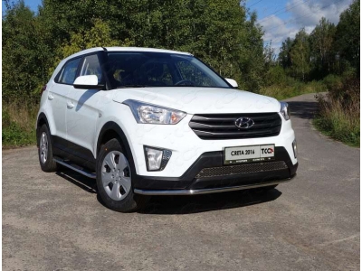 Защита переднего бампера 42 мм ТСС для Hyundai Creta 2016-2021