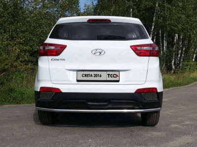Защита заднего бампера 42 мм ТСС для Hyundai Creta 2016-2021