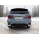 Защита задняя уголки 76 мм ТСС для Infiniti QX60 2016-2021
