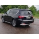 Защита заднего бампера 76 мм ТСС для Infiniti QX80 2018-2021