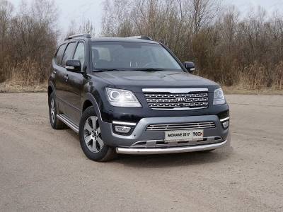 Защита переднего бампера 76 мм ТСС для Kia Mohave 2016-2020