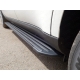 Пороги алюминиевые Slim Line Black ТСС для Kia Soul 2016-2021