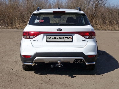 Фаркоп ТСС, шар E нержавеющий для Kia Rio X-line 2017-2020