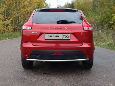 Защита заднего бампера 42 мм ТСС для Lada XRay 2016-2021