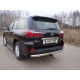 Защита заднего бампера овальная 75х42 мм ТСС для Lexus LX-570/450d 2015-2021