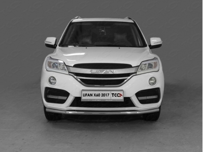 Защита переднего бампера 42 мм ТСС для Lifan X60 2016-2021