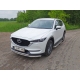 Пороги с площадкой алюминиевый лист 60 мм ТСС для Mazda CX-5 2018-2021