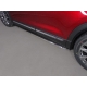 Пороги с площадкой нержавеющий лист 42 мм ТСС для Mazda CX-9 2017-2021
