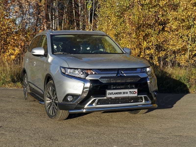 Защита переднего бампера 60 мм для Mitsubishi Outlander 2019-2021