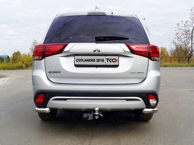 Защита задняя уголки 60 мм для Mitsubishi Outlander 2019-2021