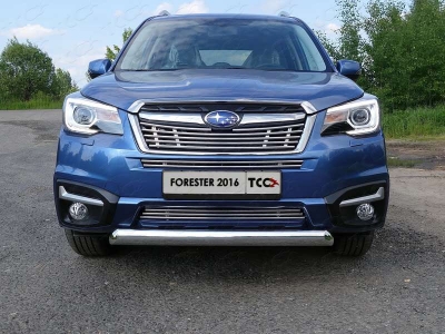 Накладка решётки радиатора нижняя 12 мм ТСС для Subaru Forester 2016-2018