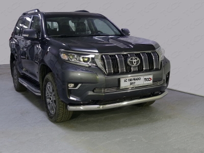 Решетка радиатора нижняя 12 мм ТСС для Toyota Land Cruiser Prado 150 2017-2020